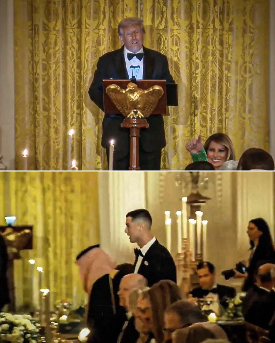Cristiano Ronaldo Hadiri Jamuan Donald Trump di Gedung Putih, Dampingi Pangeran MBS