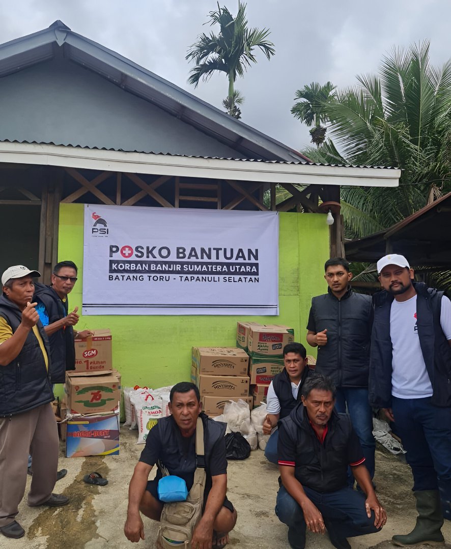 PSI Tapanuli Selatan Salurkan Bantuan Kemanusiaan untuk Korban Longsor di Sangkunur