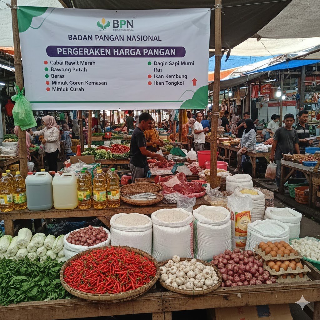 Update Harga Pangan Nasional: Cabai, Bawang, Minyak & Daging Hari Ini