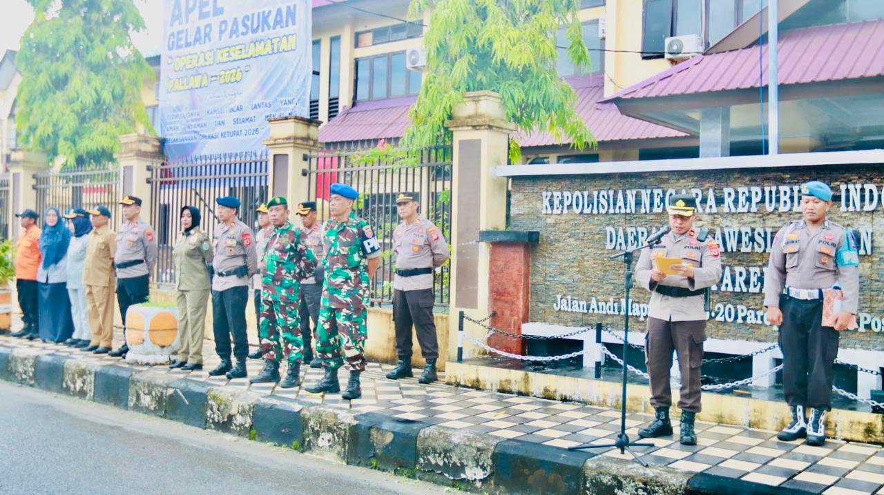 Jasa Raharja Cabang Parepare Menghadiri Apel Gelar Pasukan Operasi Patuh Keselamatan Pallawa 2026 di Polres Parepare Jasa Raharja Cabang Parepare Menghadiri Apel Gelar Pasukan Operasi Patuh Keselamatan Pallawa 2026 di Polres Parepare