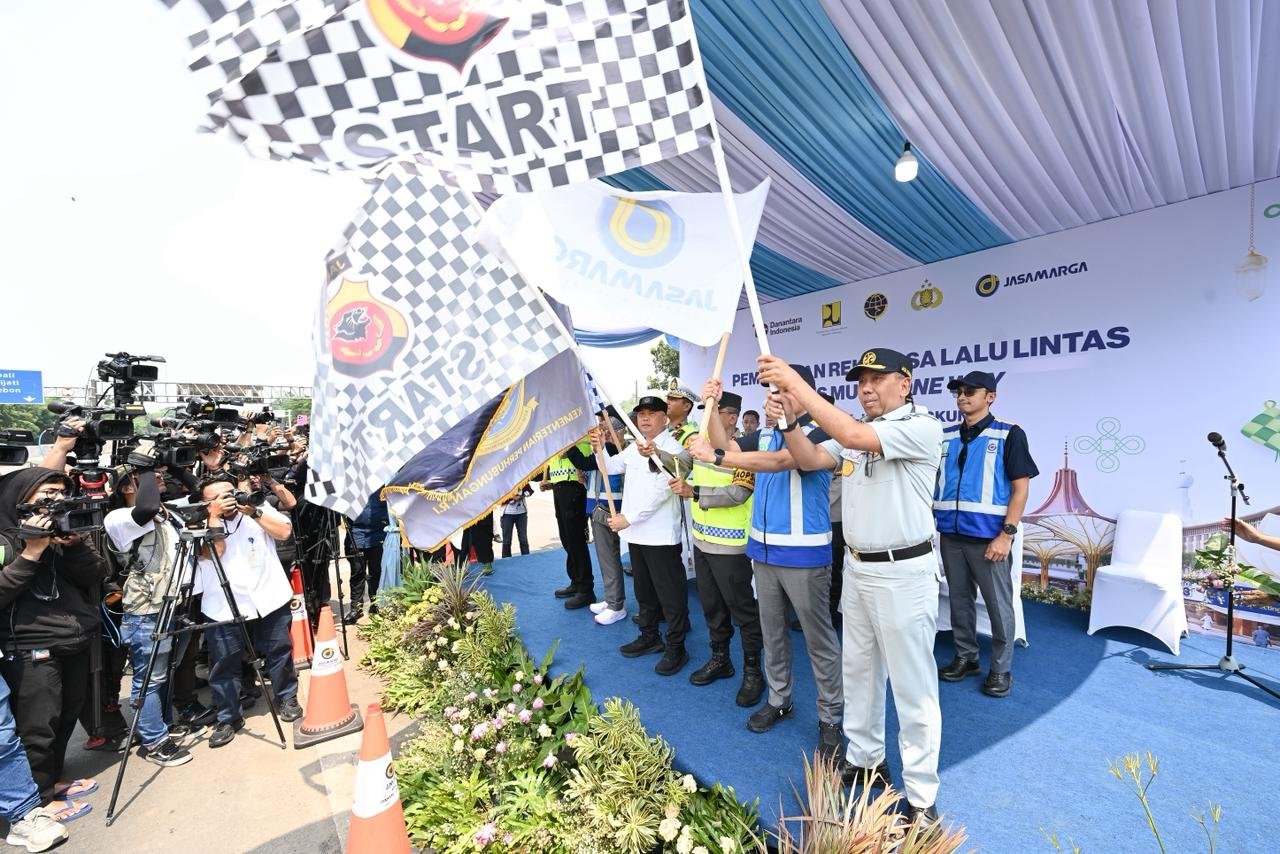 Dukung Kelancaran Mudik 2026, Jasa Raharja Hadir di Flag Off One Way Nasional 2026