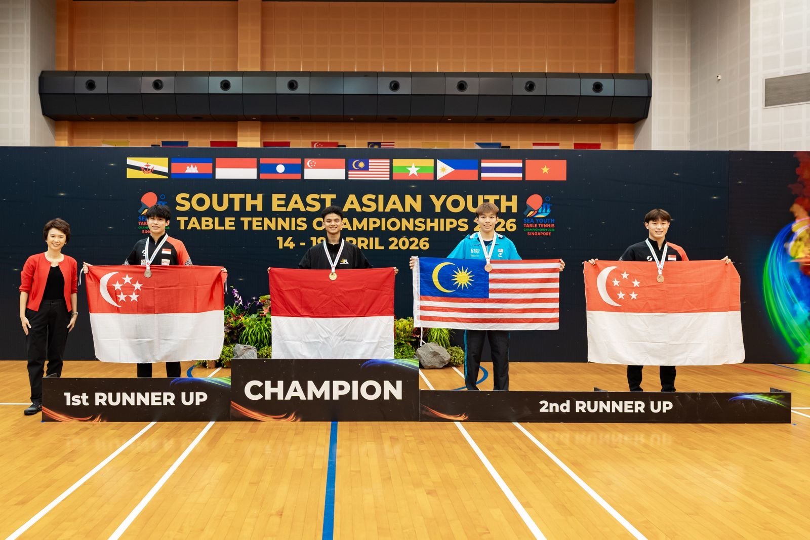 Indonesia Raih Emas dan Empat Perunggu di SEA Youth Table Tennis 2026