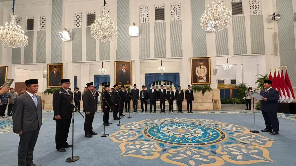 Reshuffle Kelima, Prabowo Subianto Lantik 6 Pejabat Baru Kabinet Merah Putih