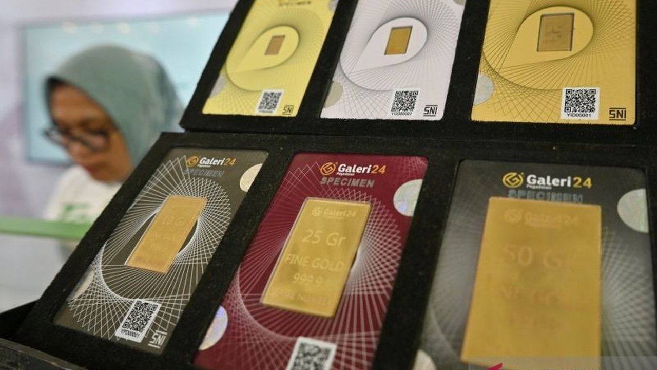 Emas di Pegadaian Kompak Turun, Ini Daftar Harga Terbaru Antam, UBS, dan Galeri24