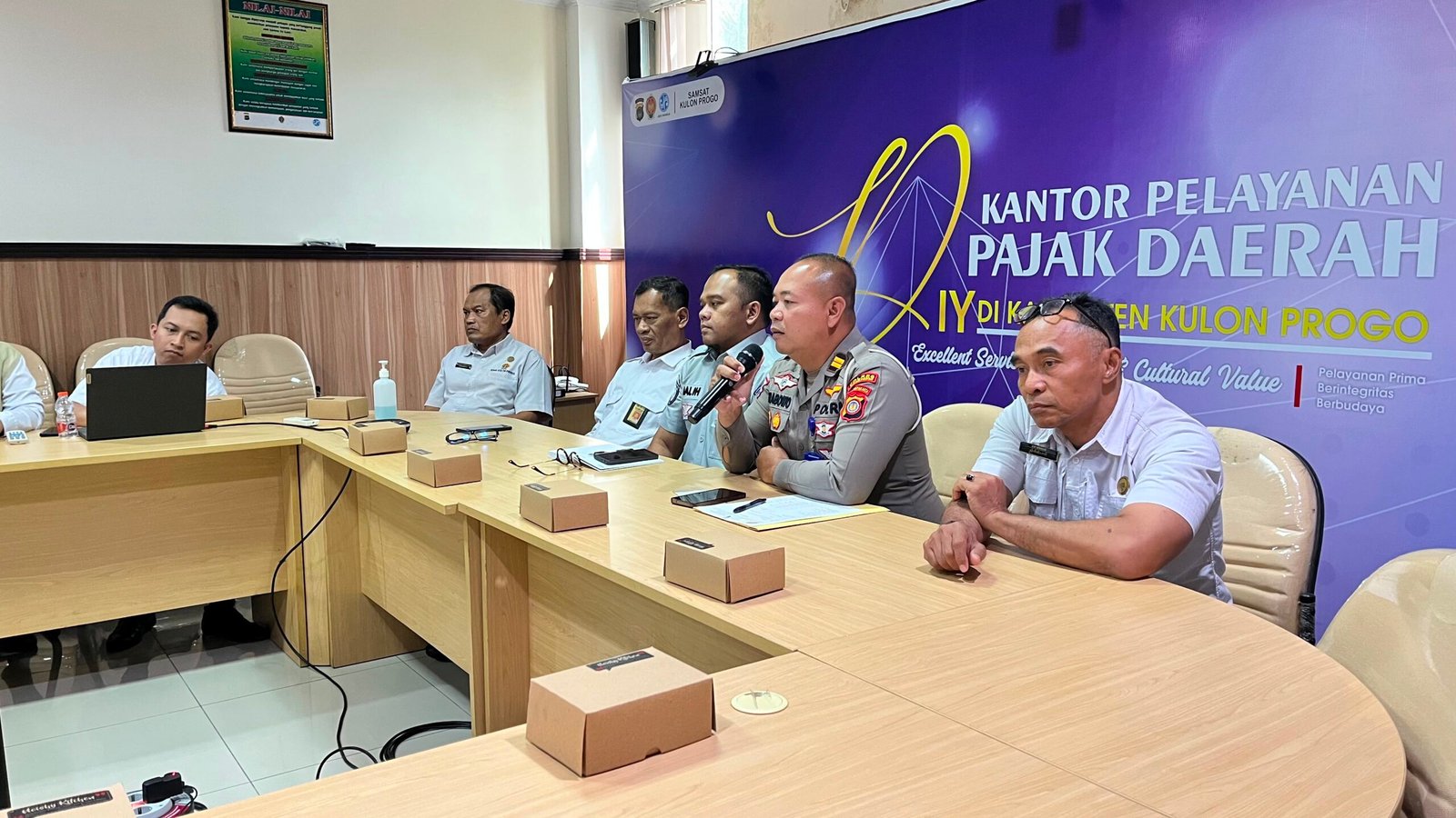 Jasa Raharja D.I. Yogyakarta Bersama POLRI dan KPPD Evaluasi Kinerja Pelayanan SAMSAT Kulon Progo