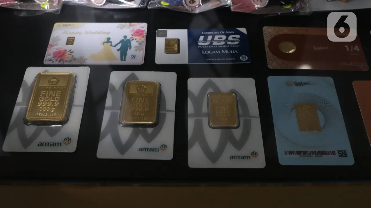 Update Harga Emas Pegadaian: Galeri24 Rp2,603 Juta, Antam Rp2,727 Juta, UBS Rp2,615 Juta