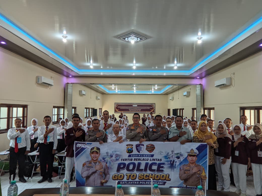 Police Go To School, Jasa Raharja Bersama Satlantas Ngawi Tanamkan Kesadaran Tertib Lalu Lintas