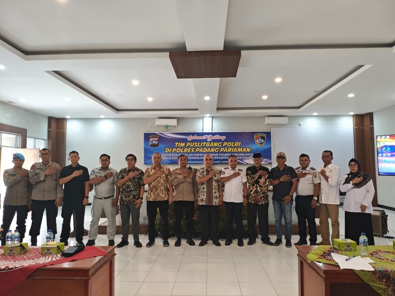 Jasa Raharja Sumbar Dukung Penelitian Puslitbang Polri tentang Kamseltibcar Lantas di Padang Pariaman