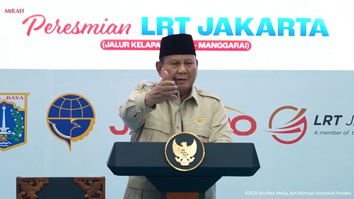 Prabowo Resmikan LRT Jakarta Jalur Kelapa Gading-Manggarai Prabowo Resmikan LRT Jakarta Jalur Kelapa Gading-Manggarai